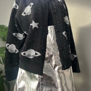 Metallic Silver Skirt